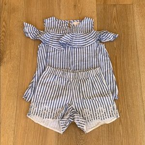 Cat and Jack matching stripe set